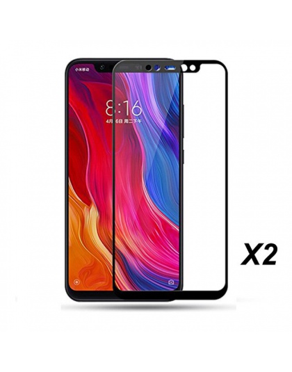 2-Pack wcześniej mi um ochraniacz ekranu ze szkła hartowanego Xiao mi mi 8 Lite mi 8 mi 8 pełna pokrywa szkło ochronne Film Xiao