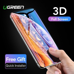 Ugreen dla iPhone 7 szkła na iPhone 7 6 8 8 plus X XS Max XR czarny 3D hydrożel pełna ochraniacz ekranu szkło ochronne na iPhone