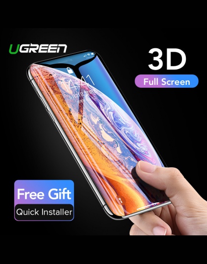 Ugreen dla iPhone 7 szkła na iPhone 7 6 8 8 plus X XS Max XR czarny 3D hydrożel pełna ochraniacz ekranu szkło ochronne na iPhone