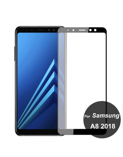 Pełna pokrywa szkło hartowane dla Samsung Galaxy A8 A8 Plus 2018 ochraniacz ekranu dla A8 A8 + A530F A530 A730 szkło ochronne fi