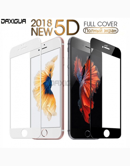 5D ochraniacz ekranu szkło ochronne na dla iPhone 6 6 s 7 8 Plus szkło szkło hartowane dla iPhone X 10 5 5S SE pokrywa szklana f