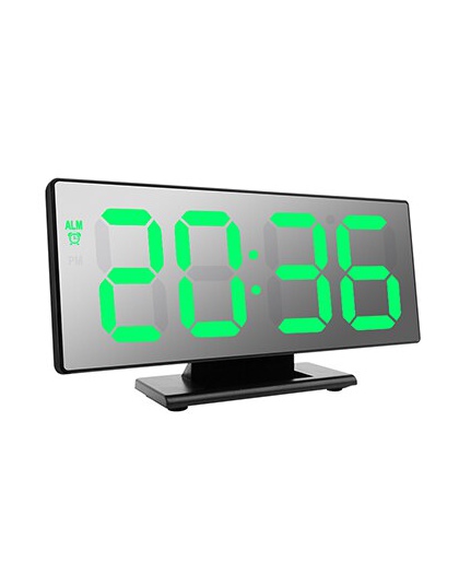 Lustro LED cyfrowy budzik elektroniczny zegarek stół wielofunkcyjny drzemki nocne wyświetlacz LED pulpit budziki Despertador
