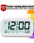 Cyfrowy budzik zegar Student zegar duży wyświetlacz LCD drzemki elektroniczny zegar dla dzieci czujnik światła Nightlight biurow