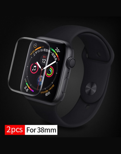 2 sztuk dla Apple osłona na szybkę zegarka dla iWatch 4 3 2 ROCK hydrożel pełna ochronna folia do Apple zegarek z 38mm 40mm 42mm