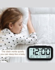 Cyfrowy budzik zegar Student zegar duży wyświetlacz LCD drzemki elektroniczny zegar dla dzieci czujnik światła Nightlight biurow