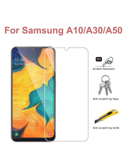 9 H szkło hartowane dla Samsung Galaxy A10 A30 A50 M10 M20 M30 folia ochronna na ekran do Samsung A9 a7 2018 A9S Film