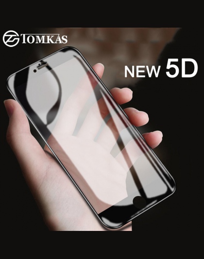 TOMKAS szkło ochronne na dla iPhone 6 S 7 ekran hartowany szkło Protector 5D szkło ochronne dla iPhone 6 S 8 Plus X film