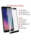 Pełna pokrywa szkło ochronne na Samsung Galaxy J4 J6 A6 A8 Plus A5 A7 J7 J8 2018 Glas pobla de segur A750 a730F Samsun samsung c