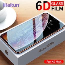 IHaitun luksusowe 6D szkło dla iPhone XS MAX XR X ochraniacz ekranu zakrzywione szkło hartowane dla iPhone X 10 7 8 Plus folia n