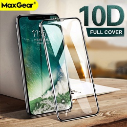 10D szkło hartowane dla iPhone X 7 8 6 Plus ekran Protector pełna pokrywa szkło ochronne dla iPhone 6 s 7 XR XS Max tarcza filmu