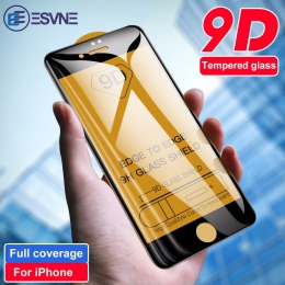 ESVNE 9D szkło hartowane dla iphone 7 6s 6 8 Plus 6 X szklana szkło ochronne na iphone X XS MAX XR 7 ekran protector zakrzywiona