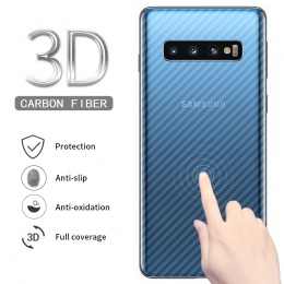 5 sztuk dla Samsung Galaxy S10 S9 S8 A8 Plus S10E A7 2018 uwaga 9 8 Note9 z włókna węglowego z powrotem ochraniacz ekranu naklej