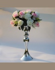 Złote świeczniki 50 cm/20 "metalowy świecznik kwiat wazon stół centralny Event stojak na roślinę doniczkową ołowiu drogowego ślu