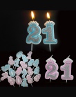 Kreatywny srebrny różowy/niebieski korona urodziny liczba świece 0-9 dla dzieci dorosłych dziewczyny chłopcy Birthday Party świe