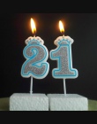 Kreatywny srebrny różowy/niebieski korona urodziny liczba świece 0-9 dla dzieci dorosłych dziewczyny chłopcy Birthday Party świe