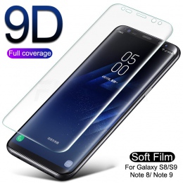 9D pełna pokrywa folia ochronna na ekran do Samsung Galaxy S8 S9 uwaga 8 9 S7 S9 S8 A6 A8 Plus 2018 ochronna miękka folia nie sz