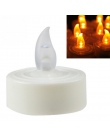 12 sztuk Mini ciepły biały velas led decorativas led bursztynowy blask vela de led mała candele kaarsen z baterią