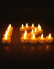 12 sztuk Mini ciepły biały velas led decorativas led bursztynowy blask vela de led mała candele kaarsen z baterią