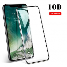 Nowy 10D pełna ochrona zakrzywione jasne szkło hartowane dla iPhone X XS Max XR osłona ekranu dla iPhone 7 8 6 6 S Plus szkło