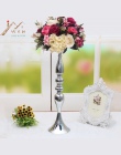 3 kolory metalowe świeczniki 50 cm/20 "kwiat stojak na wazon świecznik ślub tabela budynkiem zdarzeń ołowiu drogowego świeczniki