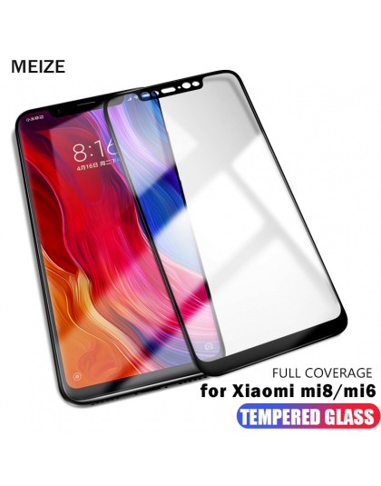 MEIZE 9 H pełna pokrywa xiaomi mi 8 szkło hartowane dla xiaomi mi mi 6 mi 8 mi 6 osłona ekranu xiaomi mi 8 se folia ochronna ze 