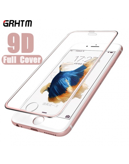 9D ze stopu aluminium ze stopu aluminium szkło hartowane dla iPhone 6 6 S 7 8 Plus pełna osłona ekranu dla iPhone X XS Max XR 5 