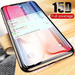 ZNP 15D szkło ochronne na iPhone 6 6 s 7 8 plus XR X szkło pełna osłona iPhone Xs max X ochraniacz ekranu szkło hartowane