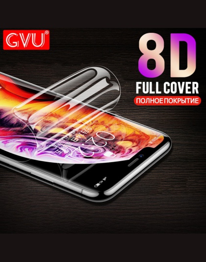 GVU 8D miękkie pełna osłona ekranu dla iPhone 6 6 S 7 8 Plus X hydrożel Film dla iPhone 7 8 6 Plus nie hartowane szkło