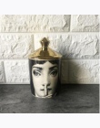 Fornasetti świecznik Diy Handmade świece słoik Retro Lina twarzy pojemnik do przechowywania ceramiczne Caft do dekoracji domu Je