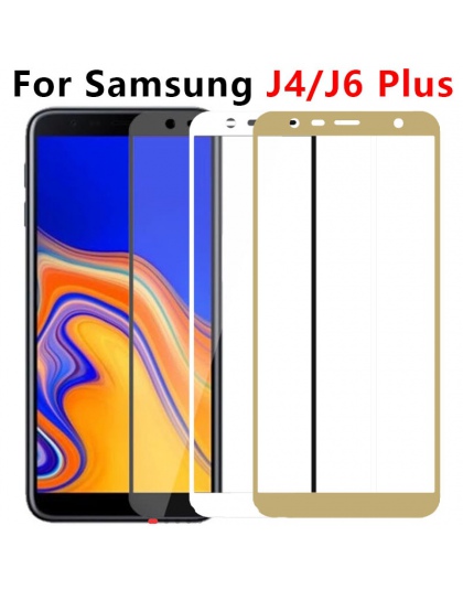 Szkło ochronne do Samsung Galaxy J4 J6 Plus 2018 ochronne na ekran do Samsung J4Plus J6Plus J 4 6 J4 + J6 + folia ze szkła harto