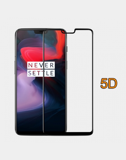 Oryginalny RIJOW 5D szkło do OnePlus 6 szkło hartowane dla jeden Plus 6 folia ochronna na ekran 3D pełna pokrywa ekranu ultra-ci