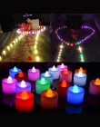 1 sztuk świeczki LED herbaty światła zasilane z baterii symulacja kolor płomień miga strona ślub urodziny strona dekoracji świec