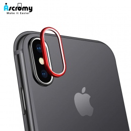 Ascromy kamera tylna metalowa osłona obiektywu pierścień dla iPhone XS Max XR X 8 7 6 6 S Plus kamera tylna protector straż pokr