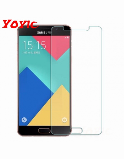 YOYIC etui na 9 H szkło hartowane dla Samsung Galaxy A3 A5 A7 2015 2016 2017 ON5 ON7 ochraniacz ekranu ze szkła ochronne puszki 