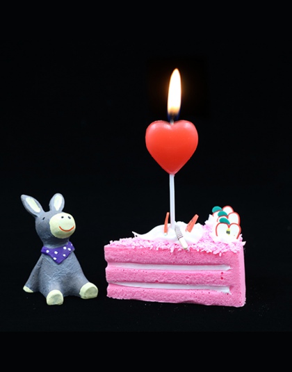1 sztuk czerwone serce miłość świeczka tortowa bezpieczne płomienie dzieci urodziny wesele świeczka tortowa dekoracja domu sprzy
