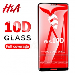 H & A 10D pełna pokrywa szkło hartowane dla Huawei P20 Lite Pro P10 ochraniacz ekranu dla Honor 9 Lite 10 gry szkło ochronne fil