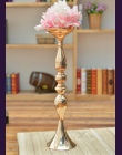 10 sztuk/partia złote świeczniki 50 CM/20 "kwiat wazon świecznik dekoracje ślubne Centerpieces stojak na roślinę doniczkową ołow