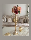 10 sztuk/partia złote świeczniki 50 CM/20 "kwiat wazon świecznik dekoracje ślubne Centerpieces stojak na roślinę doniczkową ołow