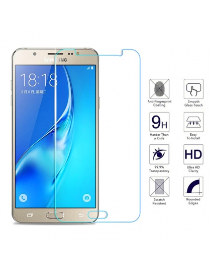 Szkło hartowane dla Samsung Galaxy J3 J5 J7 A3 A5 A7 2015 2016 2017 2018 ochrony Glas ekran folia ochronna