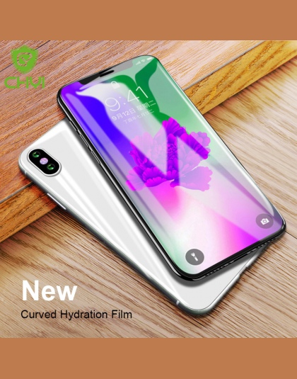 CHYI 3D zakrzywiona folia dla iphone 8 7 plus 6 s ochraniacz ekranu hydrożel Film z narzędzie nie szkło hartowane dla iphone XR 