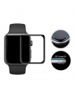 Pełne pokrycie szkło hartowane dla Apple watch 4D 3D zakrzywionej powierzchni folii 38mm 42mm Screen Protector dla Apple serii 1