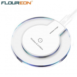 Floureon 10 W ładowarka bezprzewodowa Ultra cienkie doprowadziły Fast Charging Pad ładowarka do telefonu komórkowego iPhone 8 9 