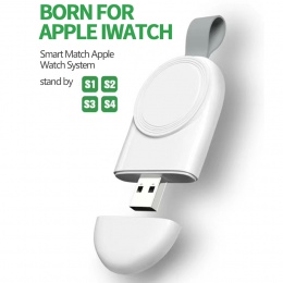 Smart watch Mini przenośna ładowarka bezprzewodowa dla iWatch 1 2 3 4 Adapter do stacji dokującej szybkiego ładowania ładowarka 