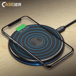 CASEIER bezprzewodowy ładowarka do Samsunga S10 S9 S8 Plus dla iPhone X XR XS MAX ładowarka bezprzewodowa szybkie ładowanie carg