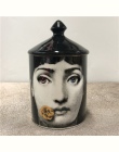 W stylu Vintage Fornasetti świecznik ręcznie świece słoik Retro Lina twarzy przechowywania ceramiczne Caft do dekoracji domu Jew