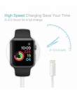 Fast 2 w 1 smart Watch bezprzewodowa ładowarka dla Apple obserwować serii 1 2 3 4 USB magnetyczny kabel do ładowania dla IPhone 