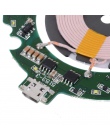 DIY 10 W 9 V/2A Micro USB szybka bezprzewodowa ładowarka qi moduł płytka obwodów drukowanych płytka drukowana moduł cewki okrągł