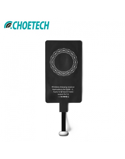CHOETECH typu C bezprzewodowy odbiornik ładowania USB-C Qi odbiornik bezprzewodowy ładowarka do LG V20/HTC 10 i więcej Qi z obsł
