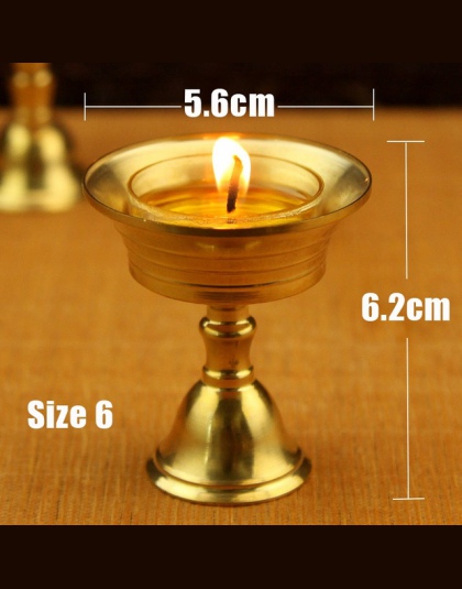 Wielu rozmiar ze stopu miedzi świecznik świecznik świecznik do kolekcjonowania strona wystrój domu Retro Craft trwała świecznik