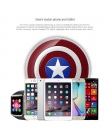 Avengers Qi bezprzewodowa ładowarka do iPhone XS MAX XR X 8 Plus kapitan ameryka Batman ładowania bezprzewodowego dla Samsung S1